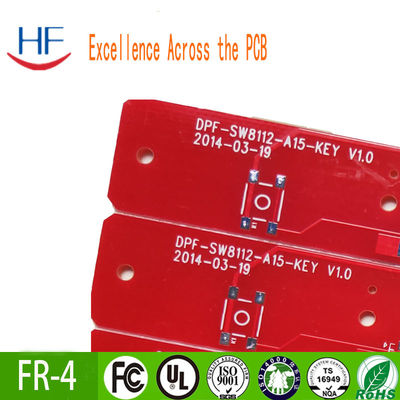 22F Quadro de PCB de meia fibra de vidro impresso Tinta vermelha Retardante de chama