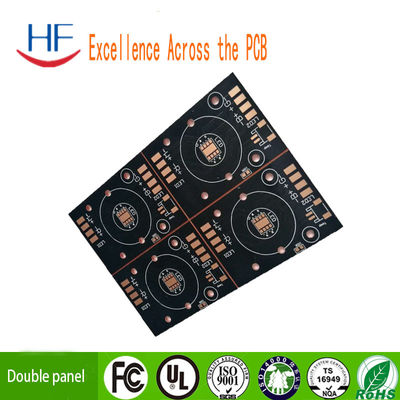 12 Círculo de camada de placa de PCB eletrônica Design preto FR4 1OZ ENIG