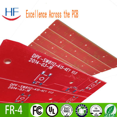 22F Quadro de PCB de meia fibra de vidro impresso Tinta vermelha Retardante de chama