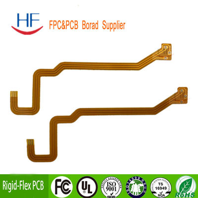 6 camadas de PCB flexível 1 oz Multilayer placa de circuito impresso FPC placa de soldagem amarelo máscara