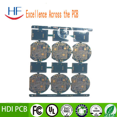 8 camada HDI PCB Fabricação circuito impresso Verde Para amplificador